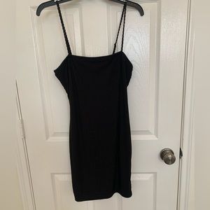 Shimmery black spaghetti strap dress